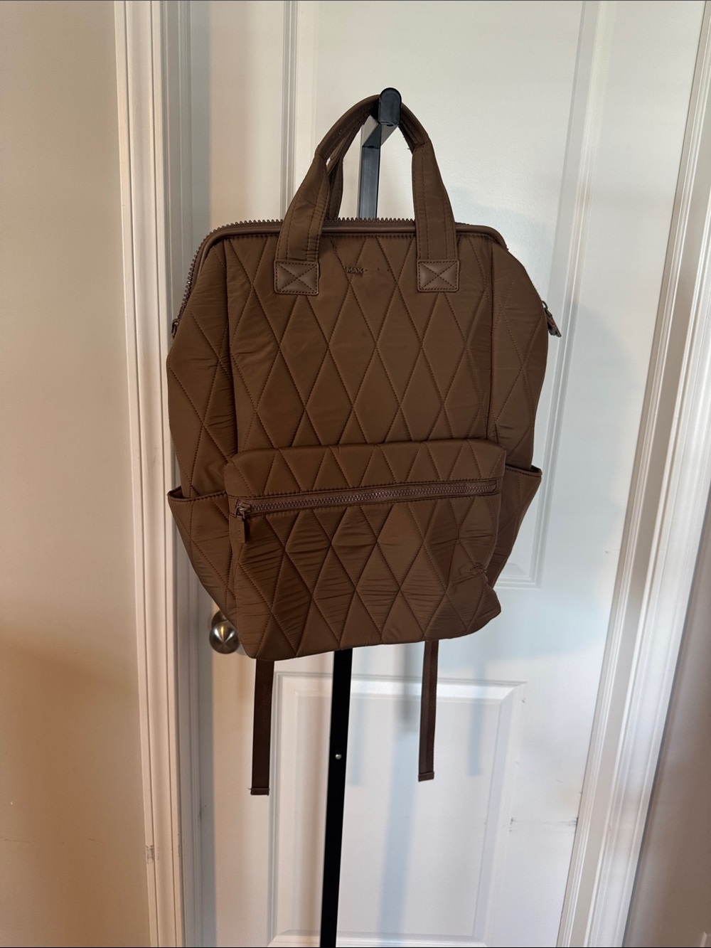 Max Studio Quilted Backpack in Brown